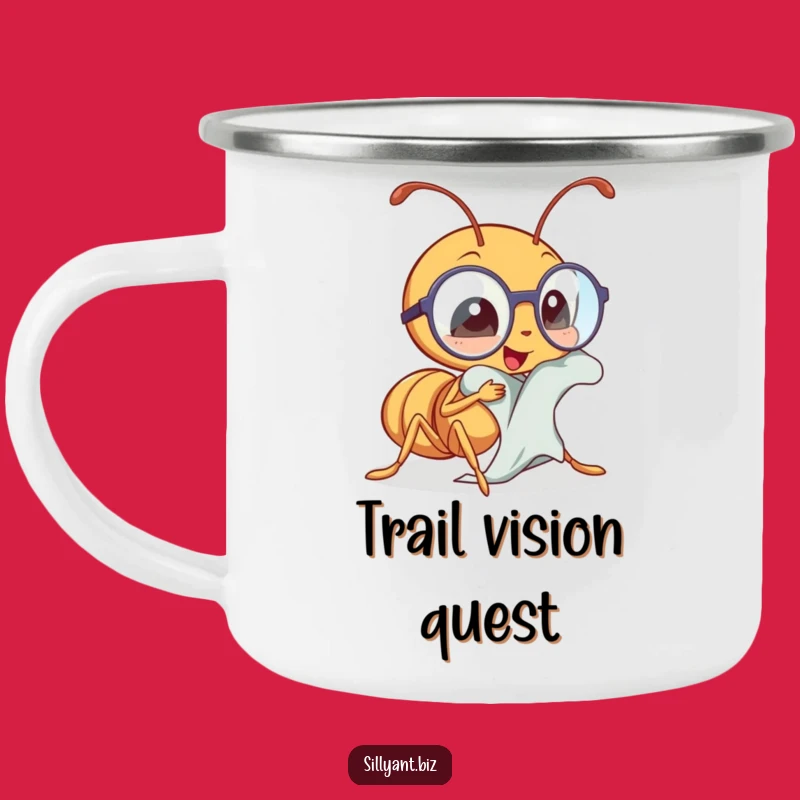 Funny Kawaii Ant Spectacles Camping Mug: Hilarious Drinkware for Outdoor Clarity