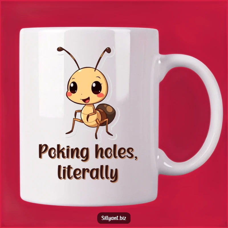 Funny Ant Hole Punch Mug: Hilarious Office Supplies Humor