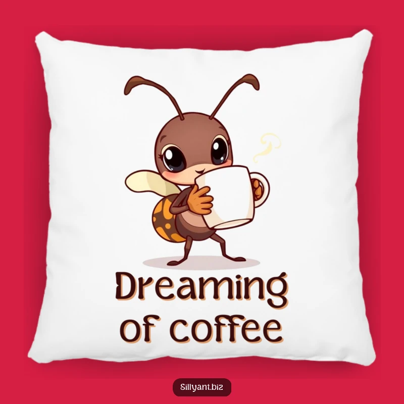 Funny Busy Ant Coffee Pillow: Comfy Cushion for Coffee Breaks