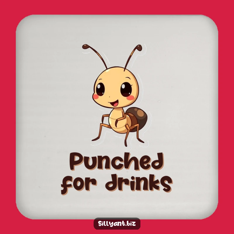 Funny Ant Hole Punch Coaster: Protect Surfaces with Precision