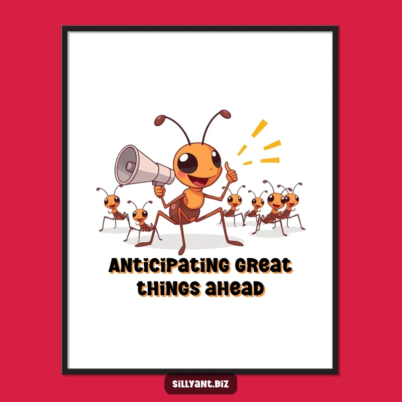 Free Printable Wall Art: Ant Boss Directing, Motivational Downloadable Decor for Ambitious Spaces