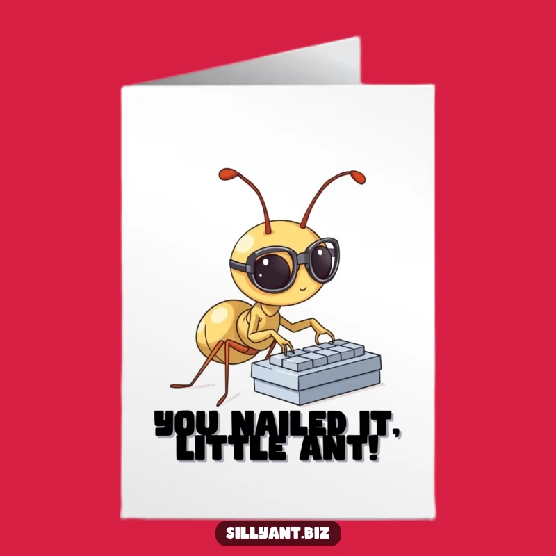 Free Printable Congrats Card: Busy Ant Scholar, Witty Downloadable Gift for Achievement