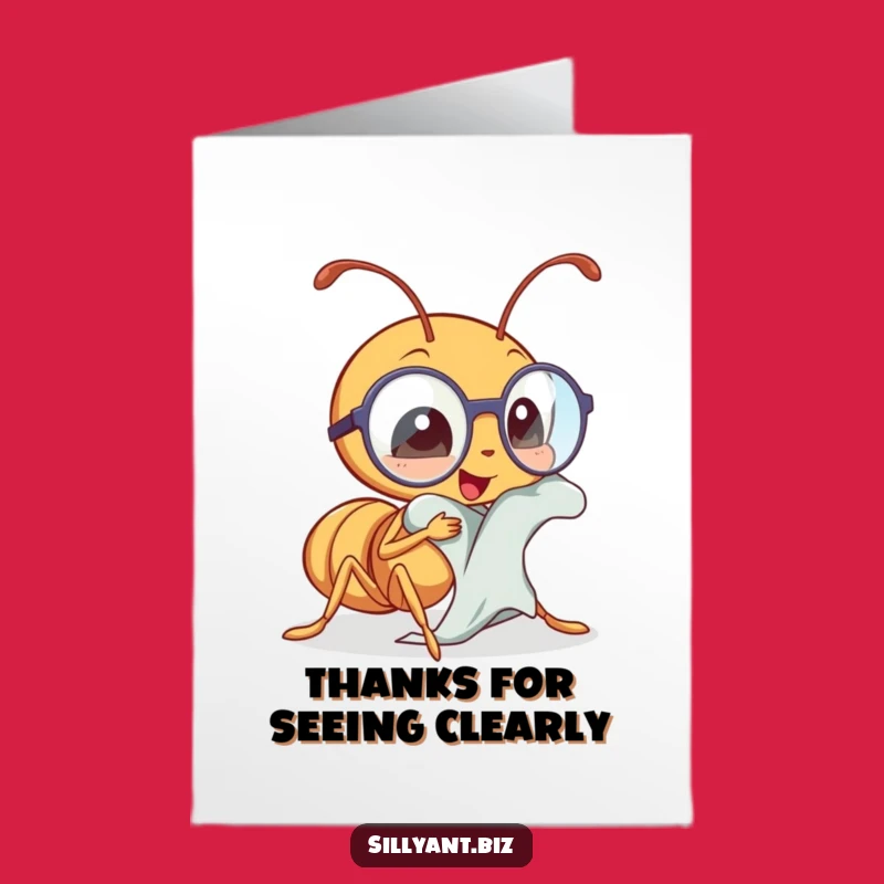 Free Printable Thank You Card: Focused Ant - Sweet & Funny Downloadable Appreciation Gift!