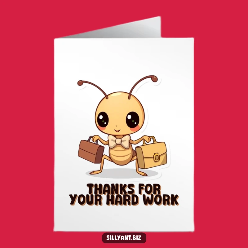 Free Printable Thank You Card: Dapper Ant Employee - Sweet & Funny Downloadable Appreciation Gift!
