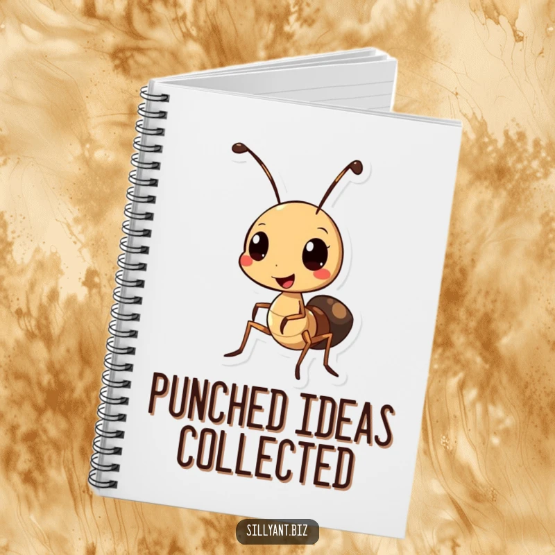 Funny Ant Hole Punch Notebook: A notebook featuring a cheerful ant using a miniature hole punch.