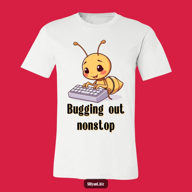 Funny Kawaii Ant Coder T-Shirt: Hilarious Tee for Keyboard Warriors